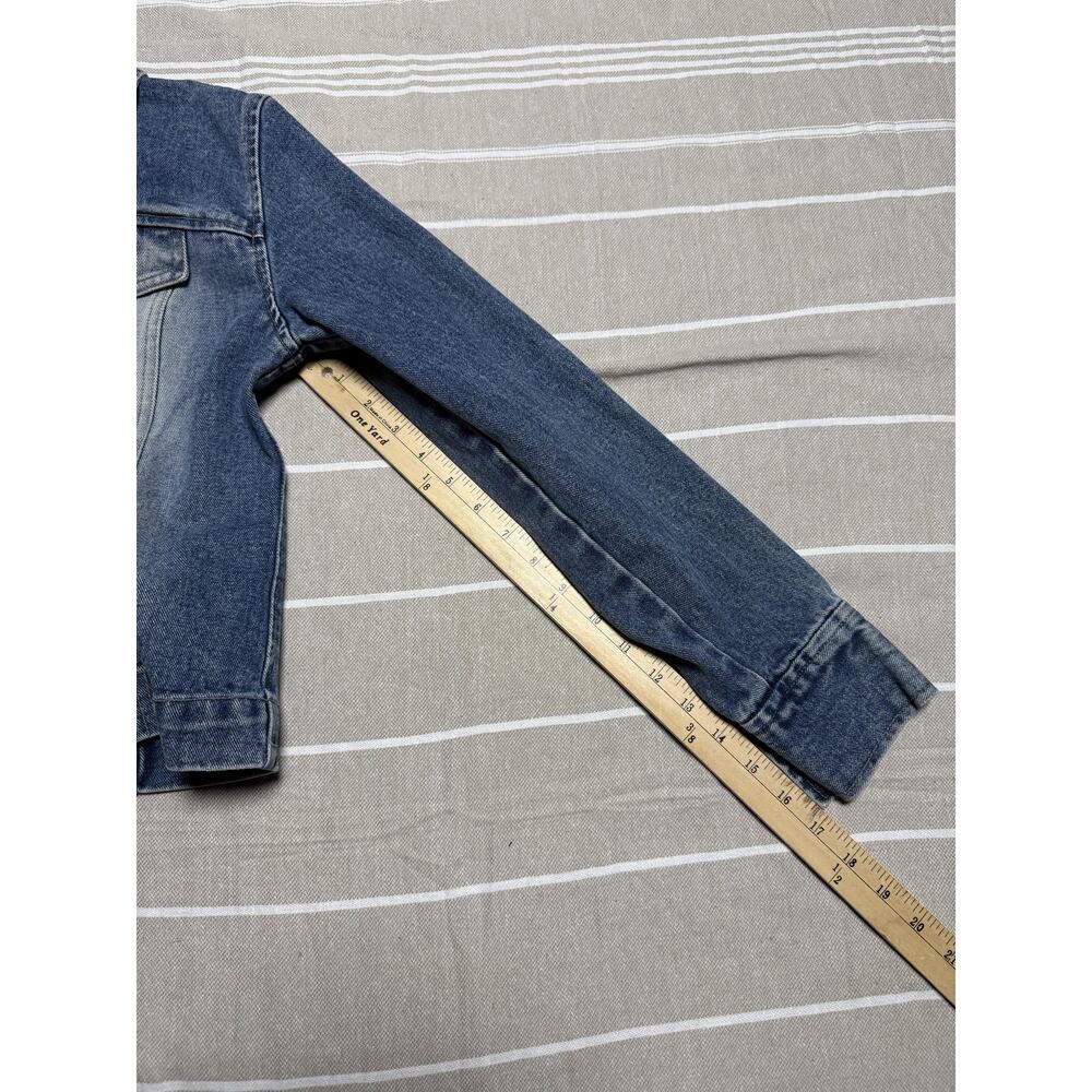 New York & Company Denim Jacket Womens Medium Blue Button Front Jean Trucker - Picture 5 of 6